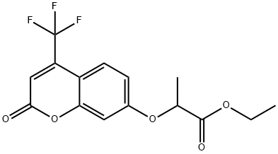 ethyl 2-[2-oxo-4-(trifluoromethyl)chromen-7-yl]oxypropanoate Structural