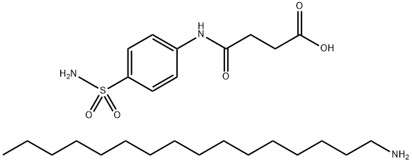 hexadecylazanium 4-oxo-4-(4-sulfamoylanilino)butanoate Structural