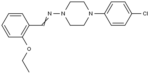 N-[4-(4-chlorophenyl)piperazin-1-yl]-1-(2-ethoxyphenyl)methanimine Structural