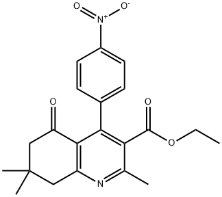 ethyl 2,7,7-trimethyl-4-(4-nitrophenyl)-5-oxo-6,8-dihydroquinoline-3-carboxylate Structural