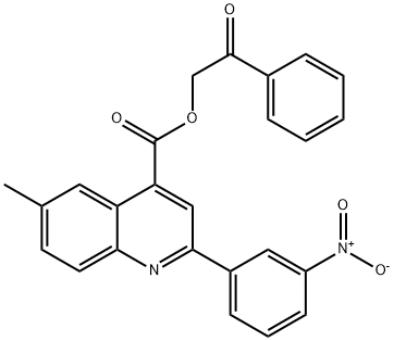 phenacyl 6-methyl-2-(3-nitrophenyl)quinoline-4-carboxylate Structural