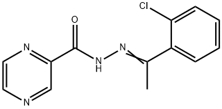 N-[(Z)-1-(2-chlorophenyl)ethylideneamino]pyrazine-2-carboxamide Structural