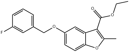 ethyl 5-[(3-fluorophenyl)methoxy]-2-methyl-1-benzofuran-3-carboxylate Structural
