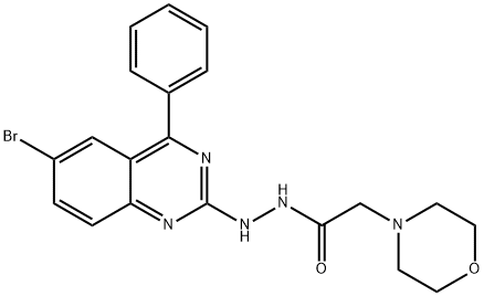 N'-(6-bromo-4-phenylquinazolin-2-yl)-2-morpholin-4-ylacetohydrazide Structural