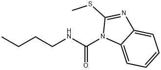 N-butyl-2-methylsulfanylbenzimidazole-1-carboxamide Structural