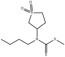 methyl N-butyl-N-(1,1-dioxothiolan-3-yl)carbamodithioate Structural