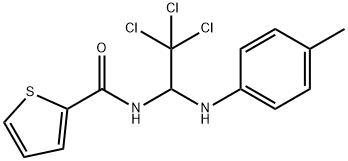 N-[2,2,2-trichloro-1-(4-methylanilino)ethyl]thiophene-2-carboxamide Structural