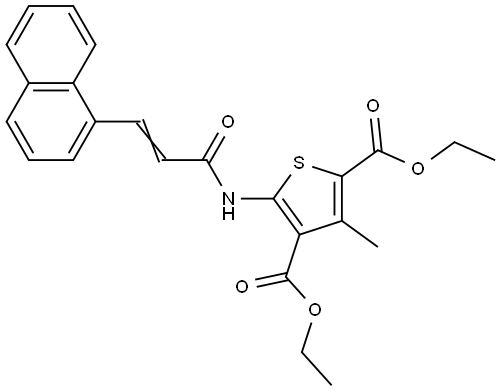 diethyl 3-methyl-5-[[(E)-3-naphthalen-1-ylprop-2-enoyl]amino]thiophene-2,4-dicarboxylate Structural