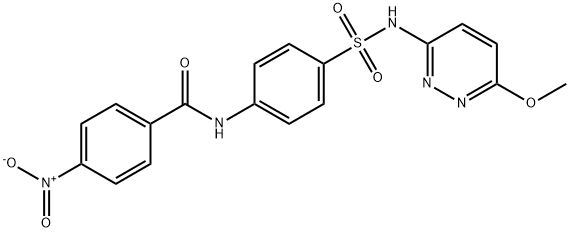 N-[4-[(6-methoxypyridazin-3-yl)sulfamoyl]phenyl]-4-nitrobenzamide Structural