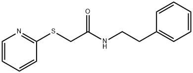 N-(2-phenylethyl)-2-pyridin-2-ylsulfanylacetamide Structural