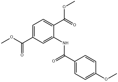 dimethyl 2-[(4-methoxybenzoyl)amino]benzene-1,4-dicarboxylate Structural