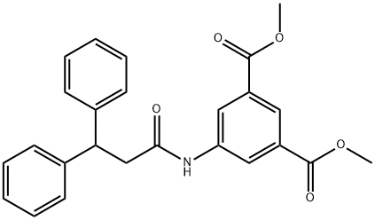 dimethyl 5-(3,3-diphenylpropanoylamino)benzene-1,3-dicarboxylate Structural