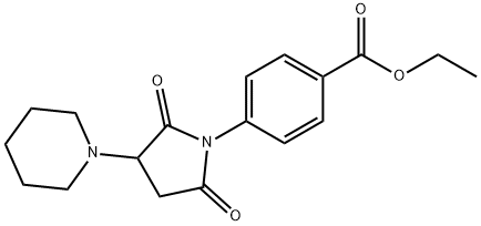 ethyl 4-(2,5-dioxo-3-piperidin-1-ylpyrrolidin-1-yl)benzoate Structural