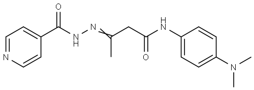 N-[(E)-[4-[4-(dimethylamino)anilino]-4-oxobutan-2-ylidene]amino]pyridine-4-carboxamide Structural