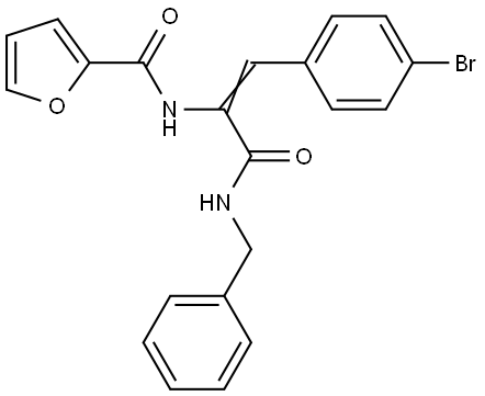 N-[(E)-3-(benzylamino)-1-(4-bromophenyl)-3-oxoprop-1-en-2-yl]furan-2-carboxamide Structural
