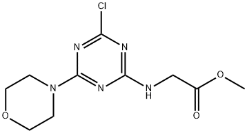methyl 2-[(4-chloro-6-morpholin-4-yl-1,3,5-triazin-2-yl)amino]acetate Structural