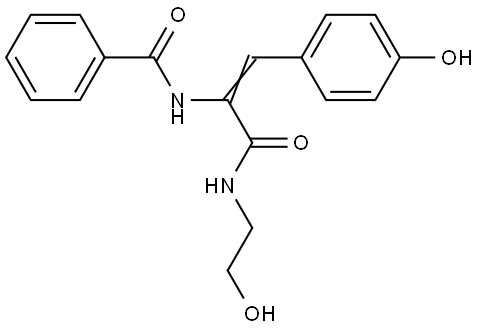N-[(E)-3-(2-hydroxyethylamino)-1-(4-hydroxyphenyl)-3-oxoprop-1-en-2-yl]benzamide Structural