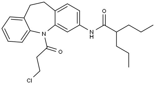 N-[11-(3-chloropropanoyl)-5,6-dihydrobenzo[b][1]benzazepin-2-yl]-2-propylpentanamide Structural