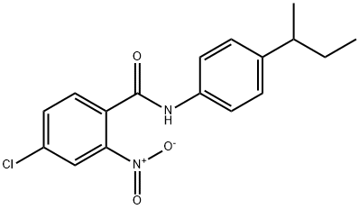 N-(4-butan-2-ylphenyl)-4-chloro-2-nitrobenzamide Structural