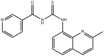 N-[(2-methylquinolin-8-yl)carbamothioyl]pyridine-3-carboxamide Structural