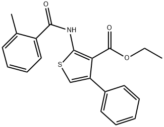 ethyl 2-[(2-methylbenzoyl)amino]-4-phenylthiophene-3-carboxylate Structural