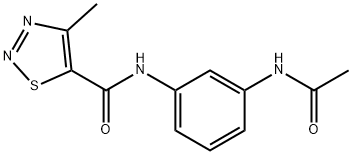 N-(3-acetamidophenyl)-4-methylthiadiazole-5-carboxamide Structural