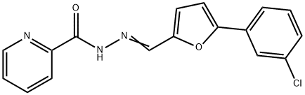 N-[(E)-[5-(3-chlorophenyl)furan-2-yl]methylideneamino]pyridine-2-carboxamide Structural