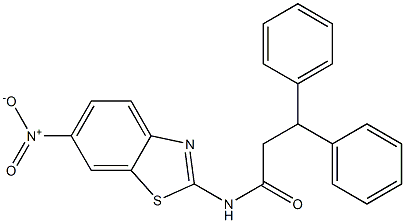 N-(6-nitro-1,3-benzothiazol-2-yl)-3,3-diphenylpropanamide Structural