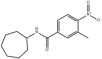 N-cycloheptyl-3-methyl-4-nitrobenzamide Structural