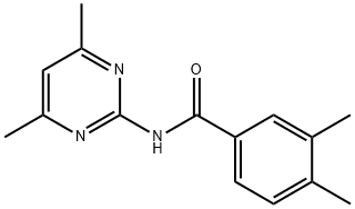 N-(4,6-dimethylpyrimidin-2-yl)-3,4-dimethylbenzamide Structural