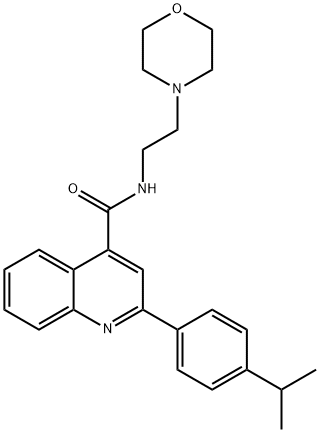 N-(2-morpholin-4-ylethyl)-2-(4-propan-2-ylphenyl)quinoline-4-carboxamide Structural