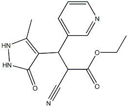 ethyl 2-cyano-3-(3-methyl-5-oxo-1,2-dihydropyrazol-4-yl)-3-pyridin-3-ylpropanoate Structural