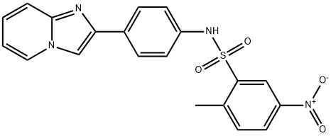 N-(4-imidazo[1,2-a]pyridin-2-ylphenyl)-2-methyl-5-nitrobenzenesulfonamide Structural