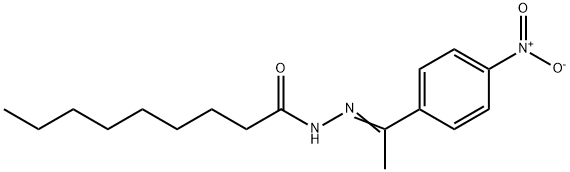 N-[(Z)-1-(4-nitrophenyl)ethylideneamino]nonanamide Structural