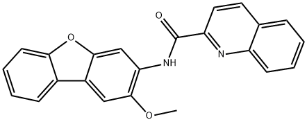 N-(2-methoxydibenzofuran-3-yl)quinoline-2-carboxamide Structural