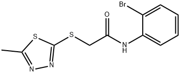 N-(2-bromophenyl)-2-[(5-methyl-1,3,4-thiadiazol-2-yl)sulfanyl]acetamide Structural