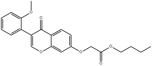 butyl 2-[3-(2-methoxyphenyl)-4-oxochromen-7-yl]oxyacetate Structural