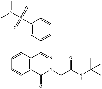 N-tert-butyl-2-[4-[3-(dimethylsulfamoyl)-4-methylphenyl]-1-oxophthalazin-2-yl]acetamide Structural