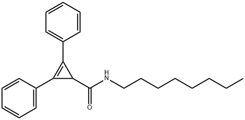 N-octyl-2,3-diphenylcycloprop-2-ene-1-carboxamide Structural
