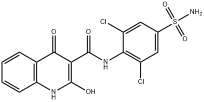 N-(2,6-dichloro-4-sulfamoylphenyl)-4-hydroxy-2-oxo-1H-quinoline-3-carboxamide Structural