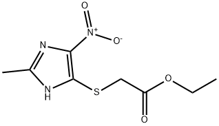 ethyl 2-[(2-methyl-5-nitro-1H-imidazol-4-yl)sulfanyl]acetate Structural