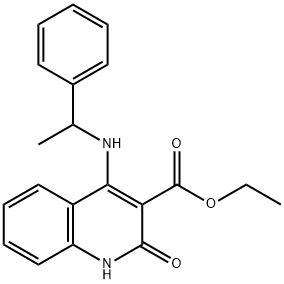 ethyl 2-oxo-4-(1-phenylethylamino)-1H-quinoline-3-carboxylate Structural