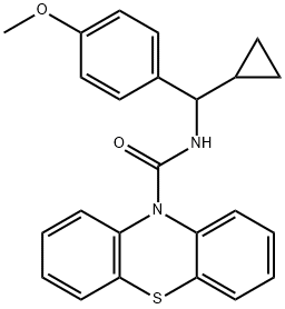 N-[cyclopropyl-(4-methoxyphenyl)methyl]phenothiazine-10-carboxamide Structural
