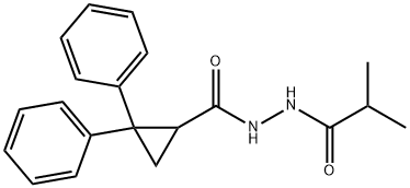 N'-(2-methylpropanoyl)-2,2-diphenylcyclopropane-1-carbohydrazide Structural
