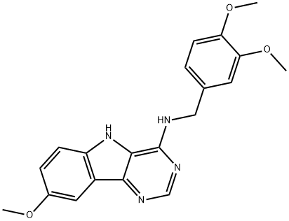 N-[(3,4-dimethoxyphenyl)methyl]-8-methoxy-5H-pyrimido[5,4-b]indol-4-amine Structural