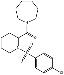 azepan-1-yl-[1-(4-chlorophenyl)sulfonylpiperidin-2-yl]methanone Structural