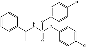 N-bis(4-chlorophenoxy)phosphoryl-1-phenylethanamine Structural