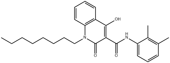 N-(2,3-dimethylphenyl)-4-hydroxy-1-octyl-2-oxoquinoline-3-carboxamide Structural