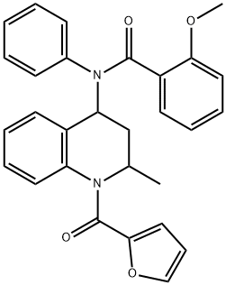 N-[1-(furan-2-carbonyl)-2-methyl-3,4-dihydro-2H-quinolin-4-yl]-2-methoxy-N-phenylbenzamide Structural