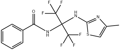 N-[1,1,1,3,3,3-hexafluoro-2-[(4-methyl-1,3-thiazol-2-yl)amino]propan-2-yl]benzamide Structural